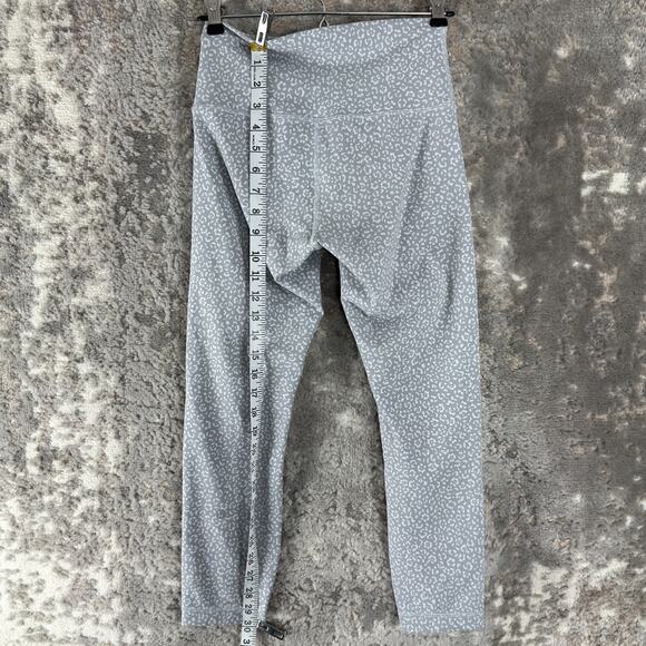 Lululemon Sz 6 Abstract Floral Print Casual Leggings Gray Pants Pull On Stretch - Picture 2 of 9